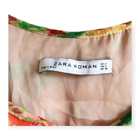 Zara sleeveless floral print blouse, size M - Picture 3 of 8